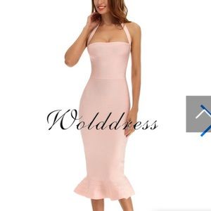 Blush Bandage Evening Mermaid Dress